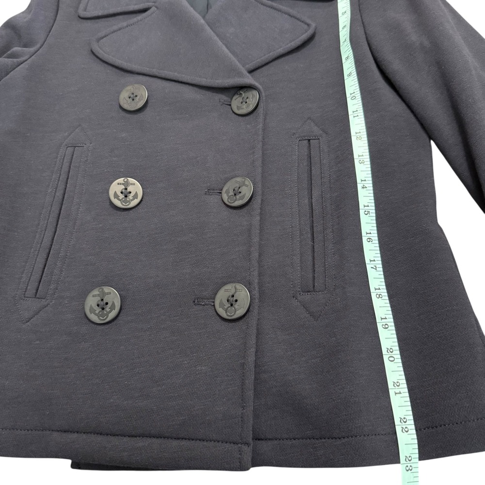 Lauren Ralph Lauren Navy Knit Nautical Jacket Anchor Button Double Breasted Sz S - Picture 13 of 14